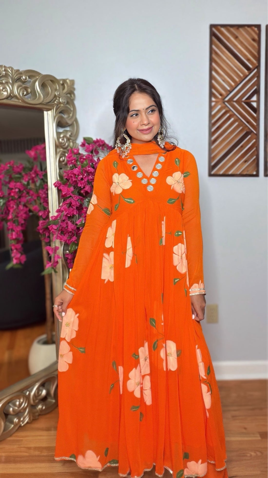 Gulnaar Chiffon Anarkali Set