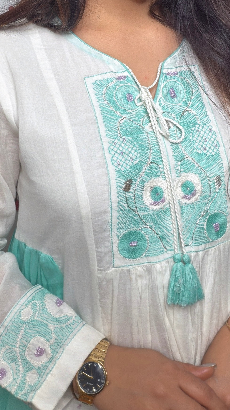 SEHRA-Cotton Panel Kurta Set