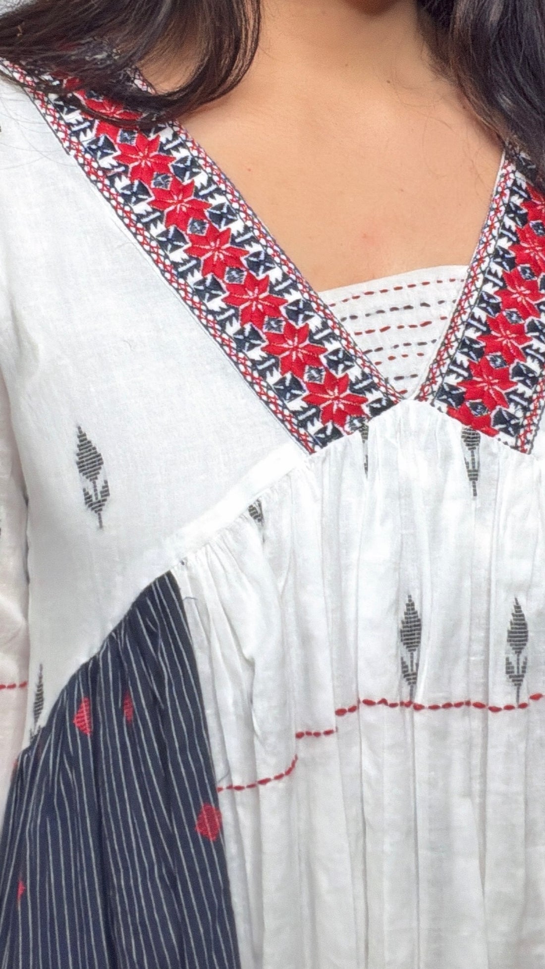 AARYA- Cotton Weaving Design Kurta Set