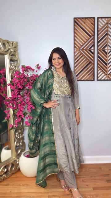 Zeya – Grey A-line Anarkali
