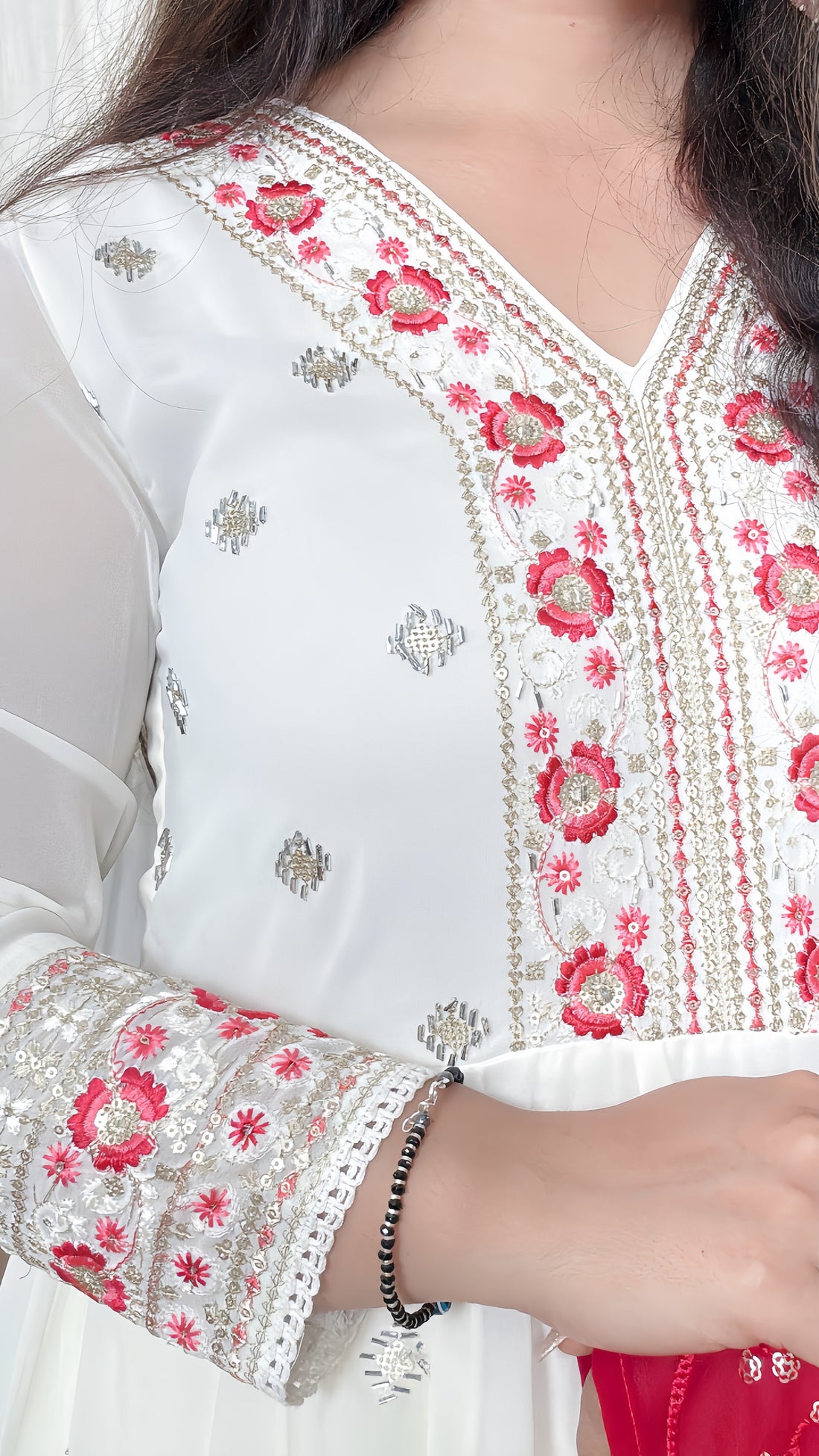 Pearl Blush Anarkali Set