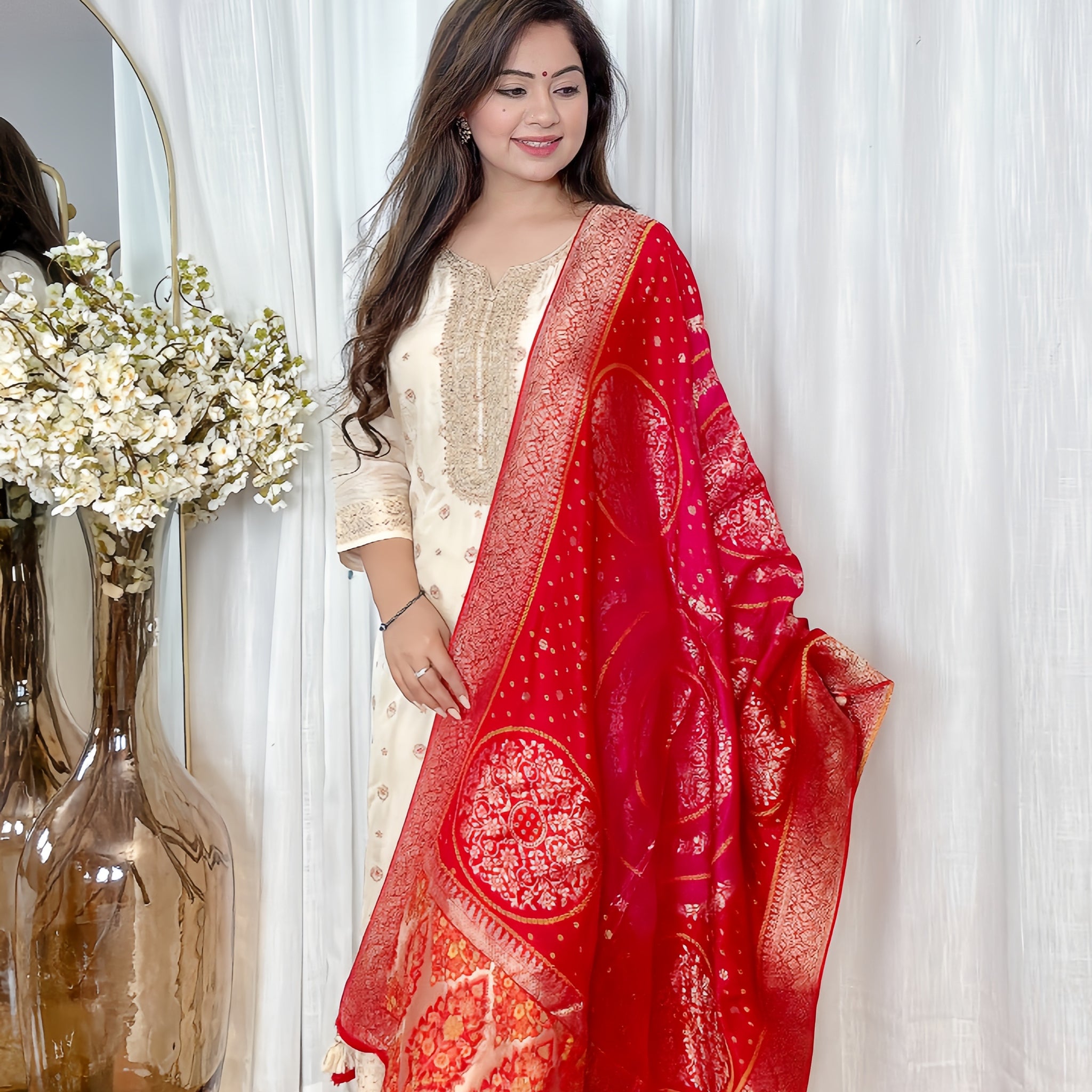 Ivory banarasi Suit