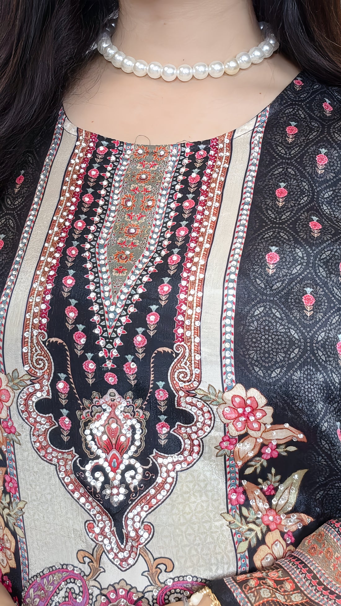 Chinon Silk Digital Printed Suit