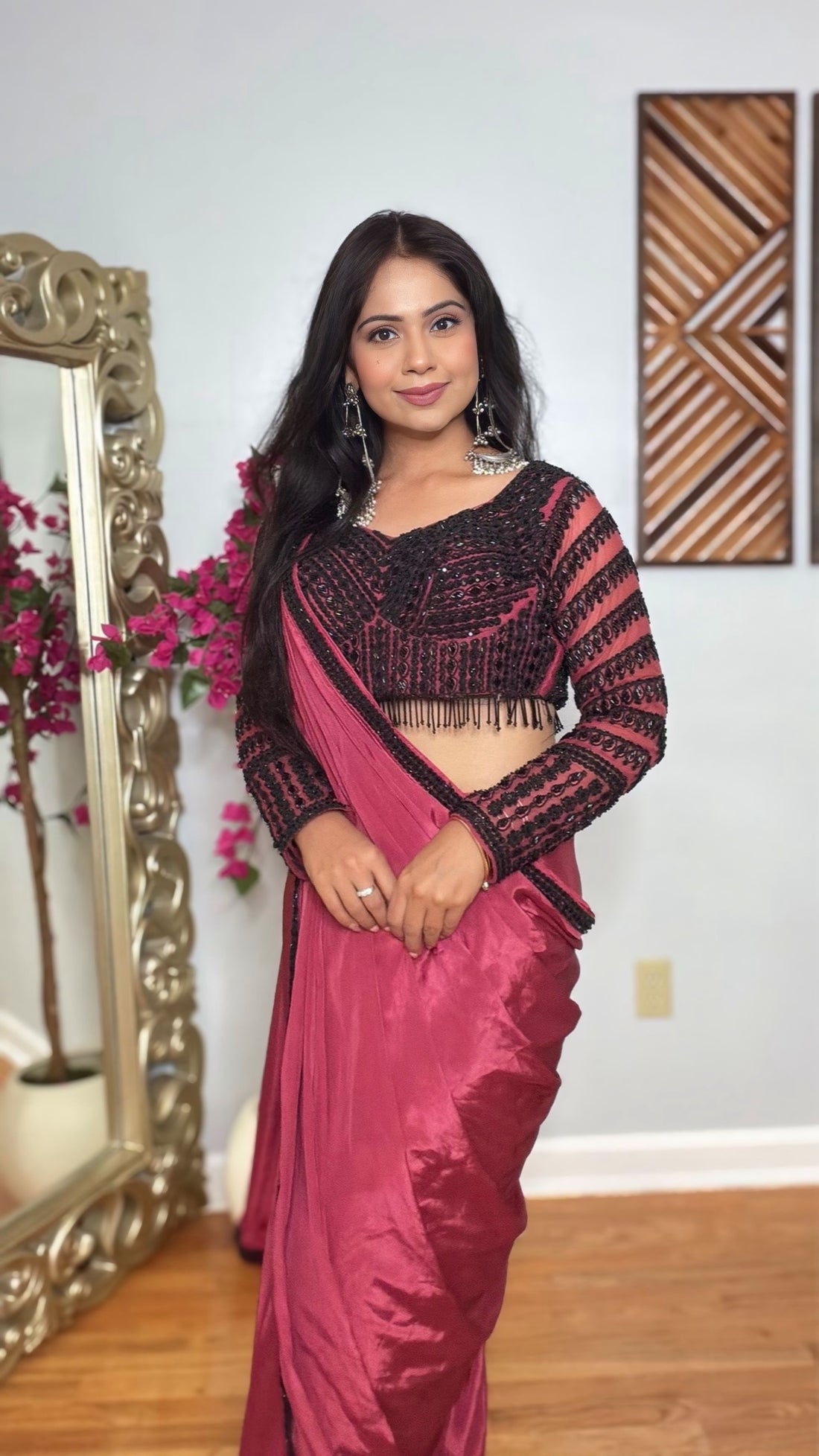 Riva Berry Chinon Silk Saree