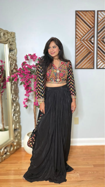 Koyna Draped Indo-Western Set