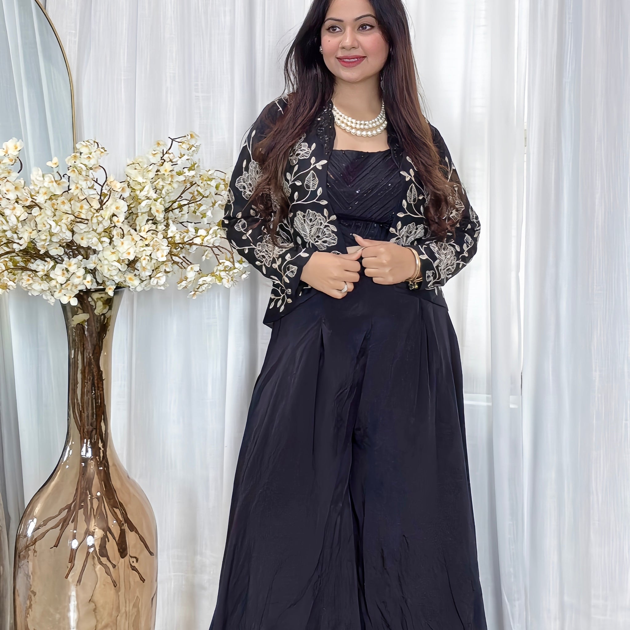 Timeless Black indo-western