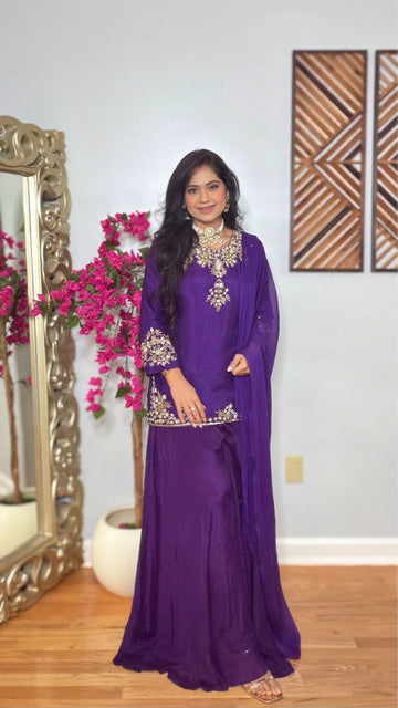 Riddhima Dola Silk Palazzo Suit