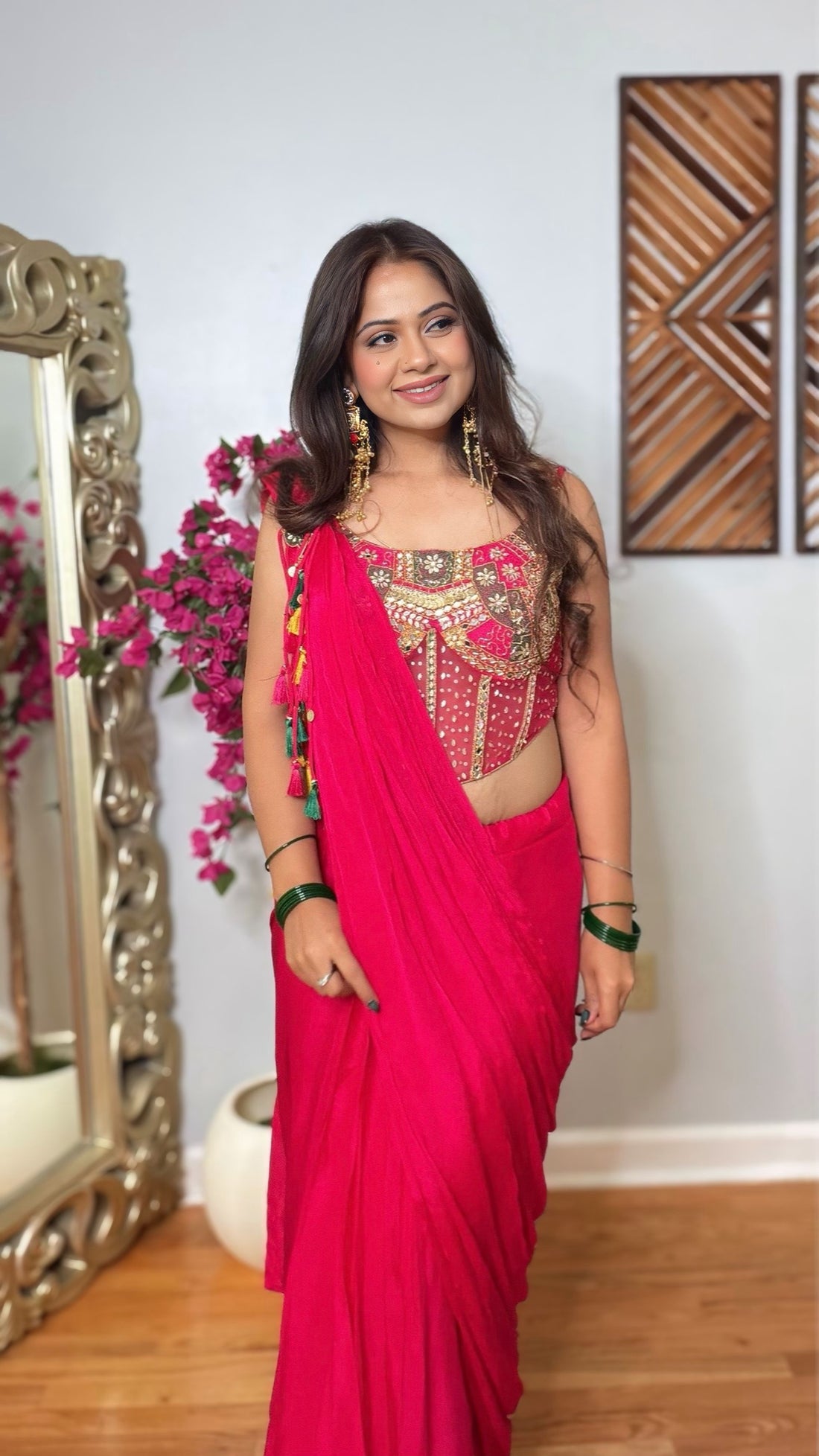 Aavya Chinon Silk Ready-to-Wear Saree