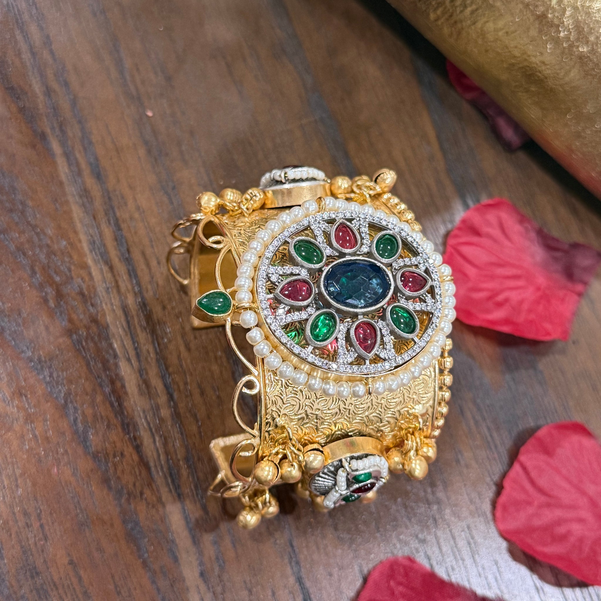 Meher Regal Stone Brass Handcuff