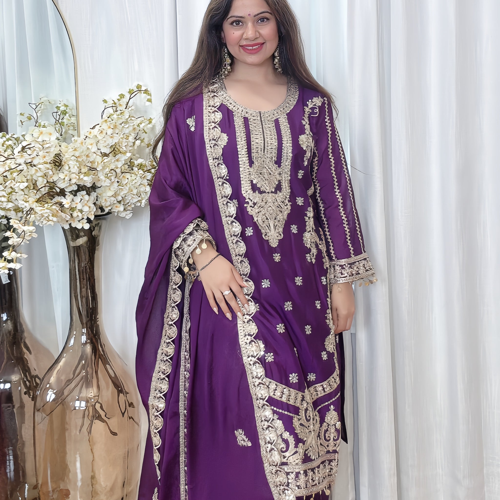 Noor-e-Violet – Royal Farshi Elegance