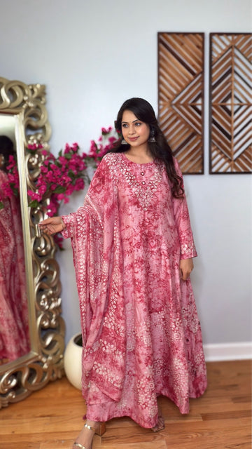 Zarelle Batik Anarkali Set