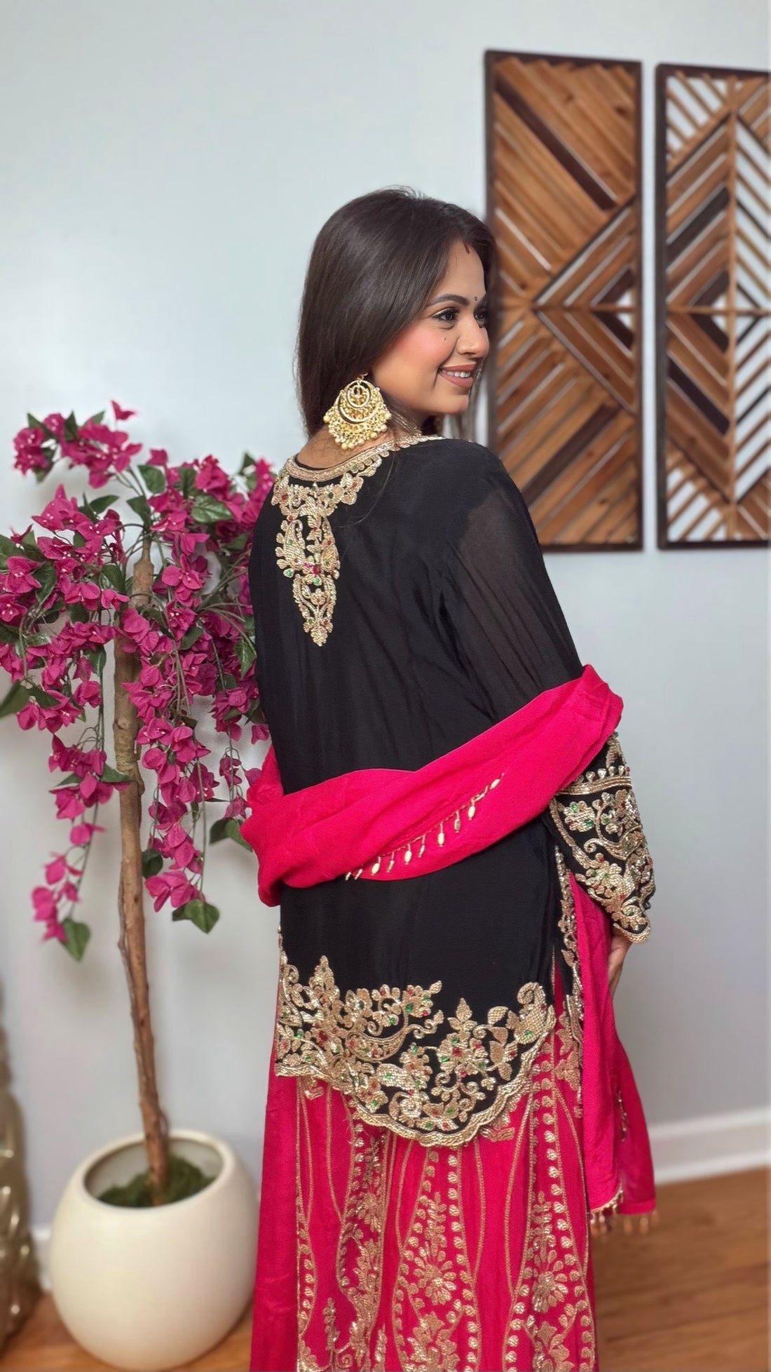 Ojasika Chinon Lux Silk Sharara Suit