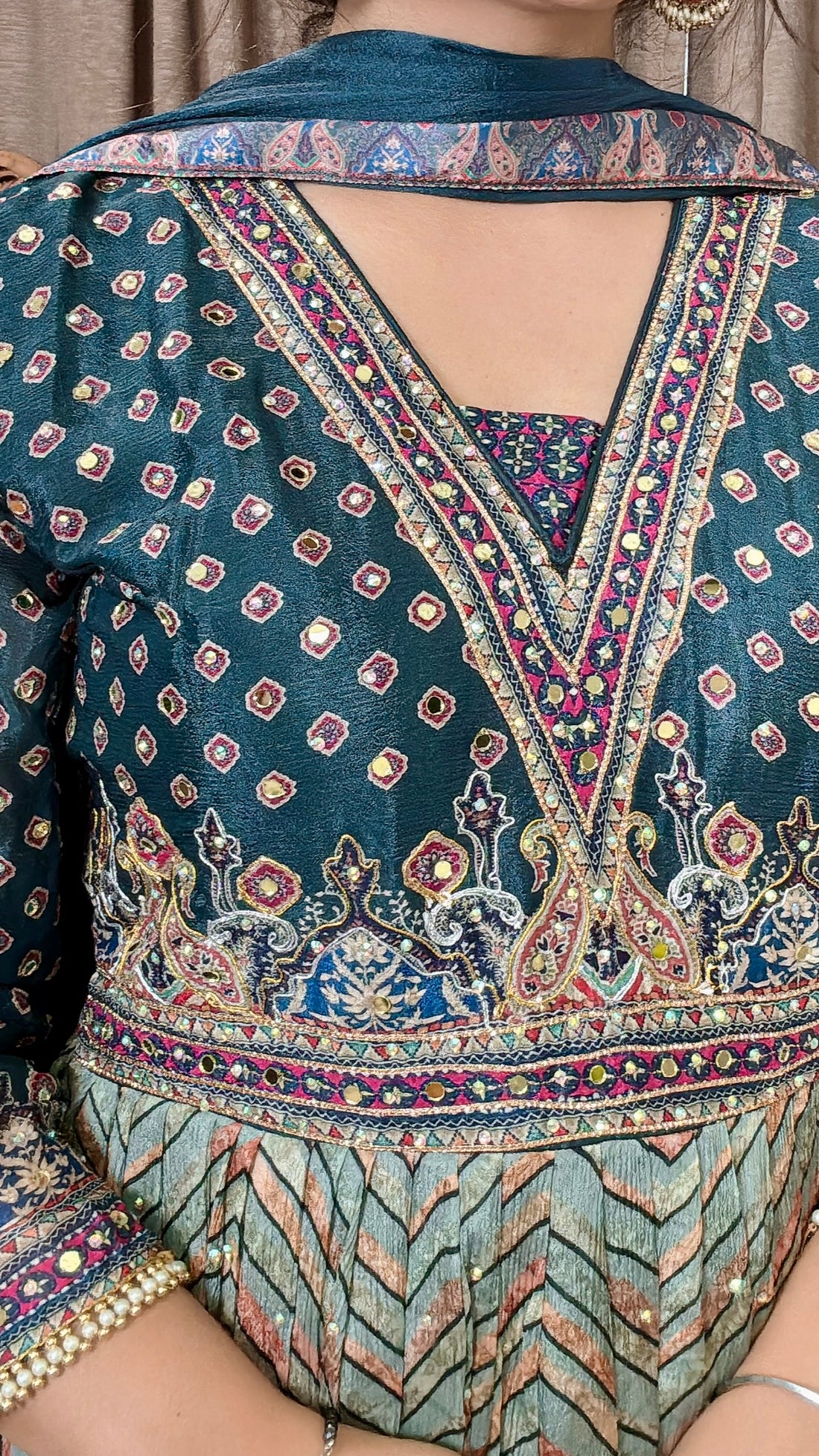 Neel Tara Mirrorwork Anarkali