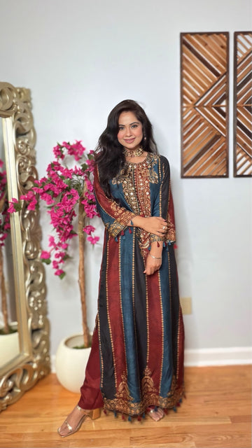 Mayukhi Ajrak Pheran Set