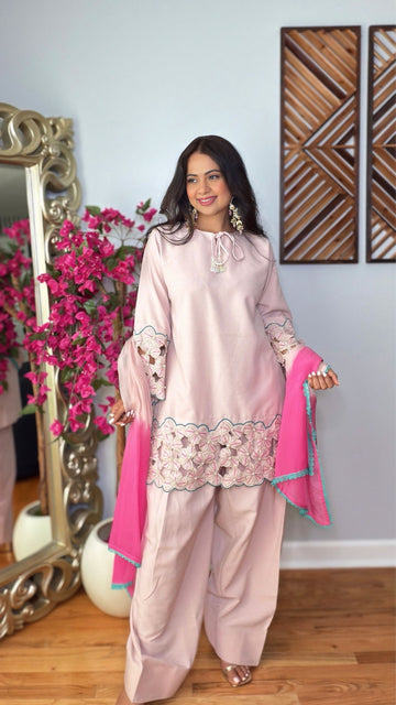 Gulnoor Linen Farshi Suit