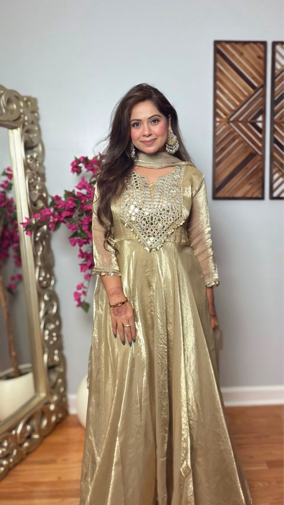 Kanvisha Glass Tissue Anarkali Set