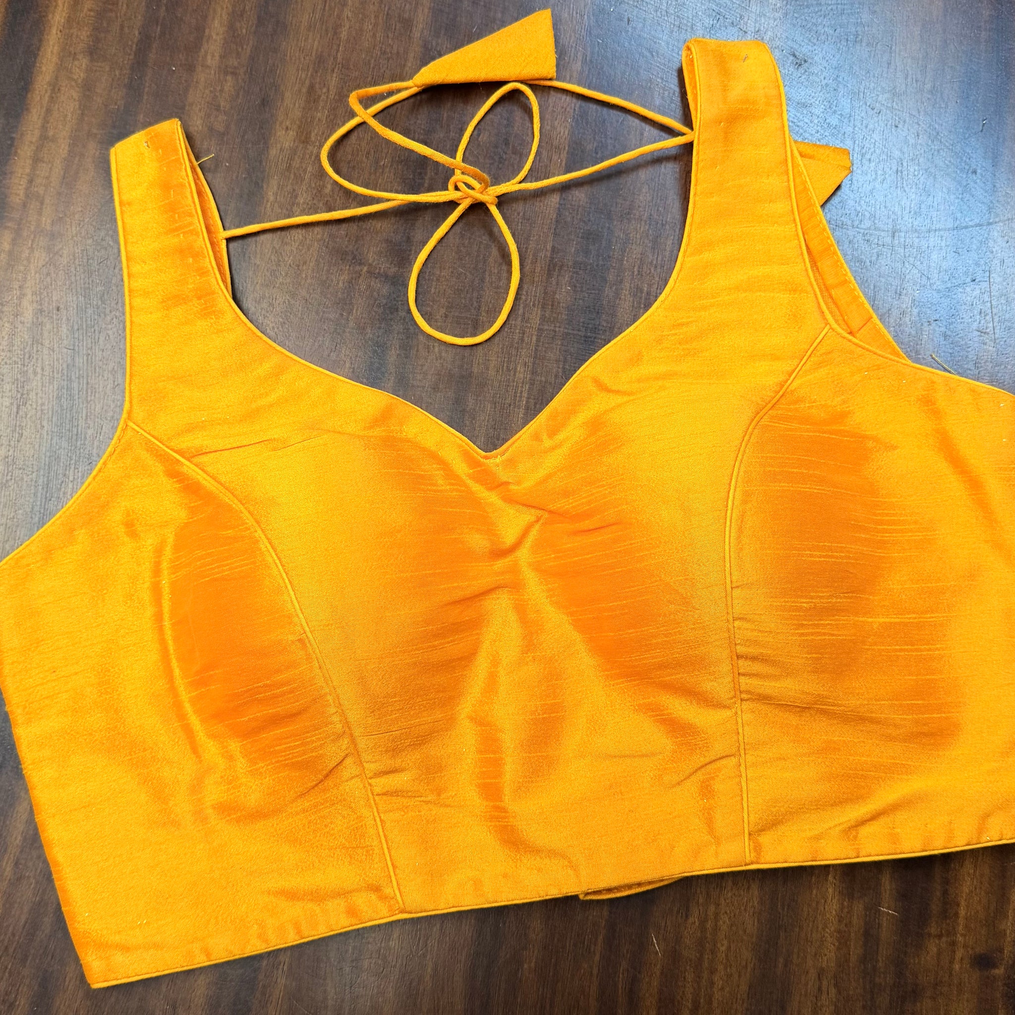 Tivra Yellow Raw Silk Blouse