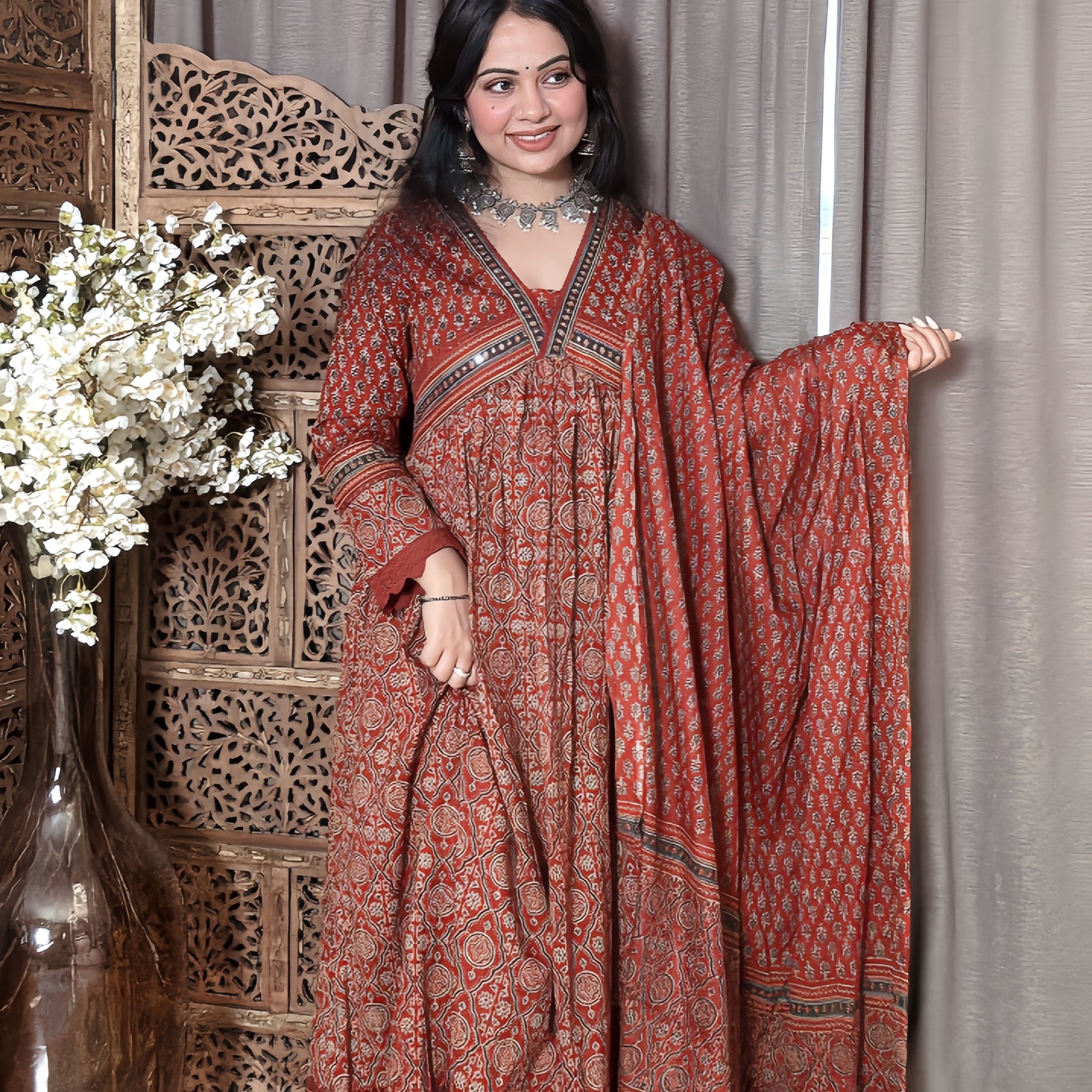 Ruhani Ajrak Cotton Suit