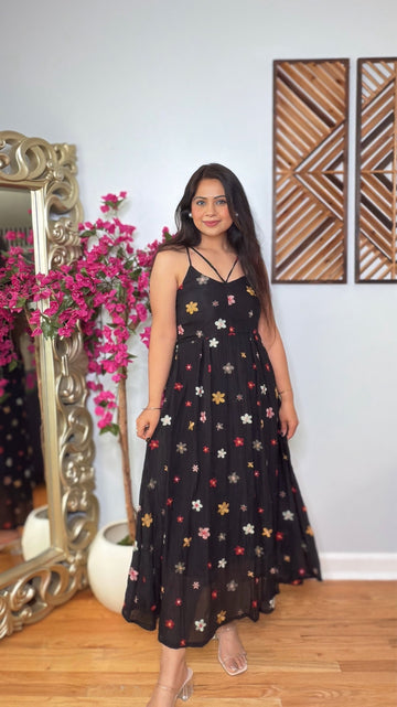 Noir Daisy Maxi Dress