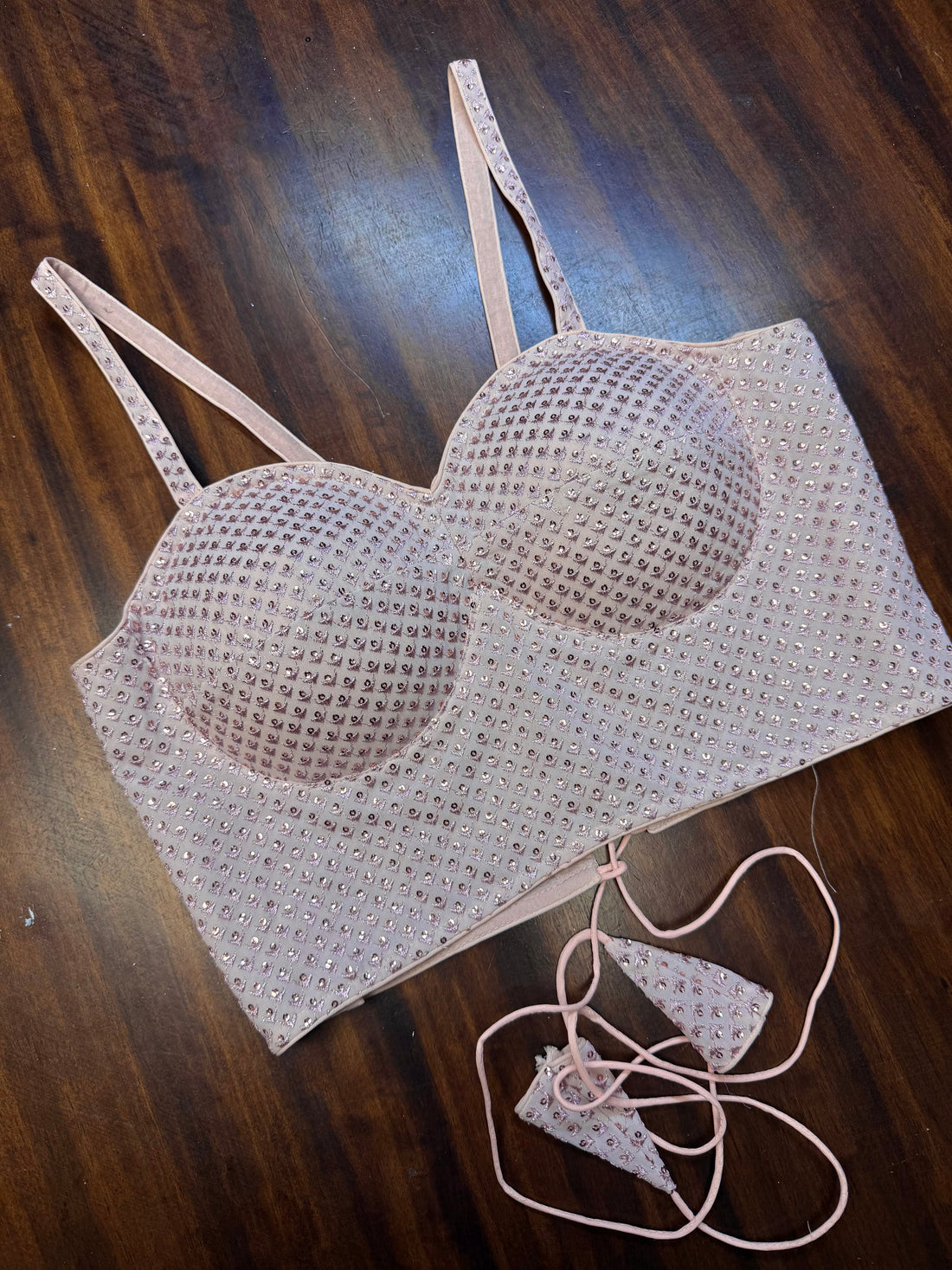 Arielle Sequins Strappy Blouse