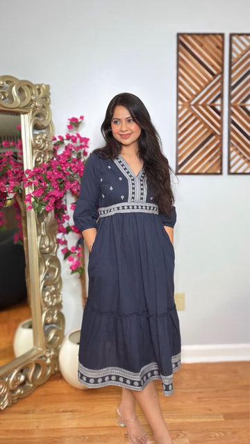 Navira Embroidered Dress