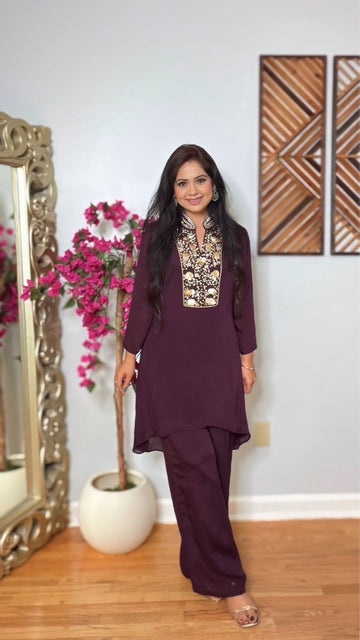 Arosha Chinon Silk Co-ord Set