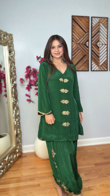 Avyani Balloon Pant Crepe Cord Set