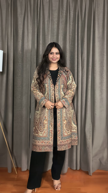 Kashmirae – Jamdani Pashmina Coat Set