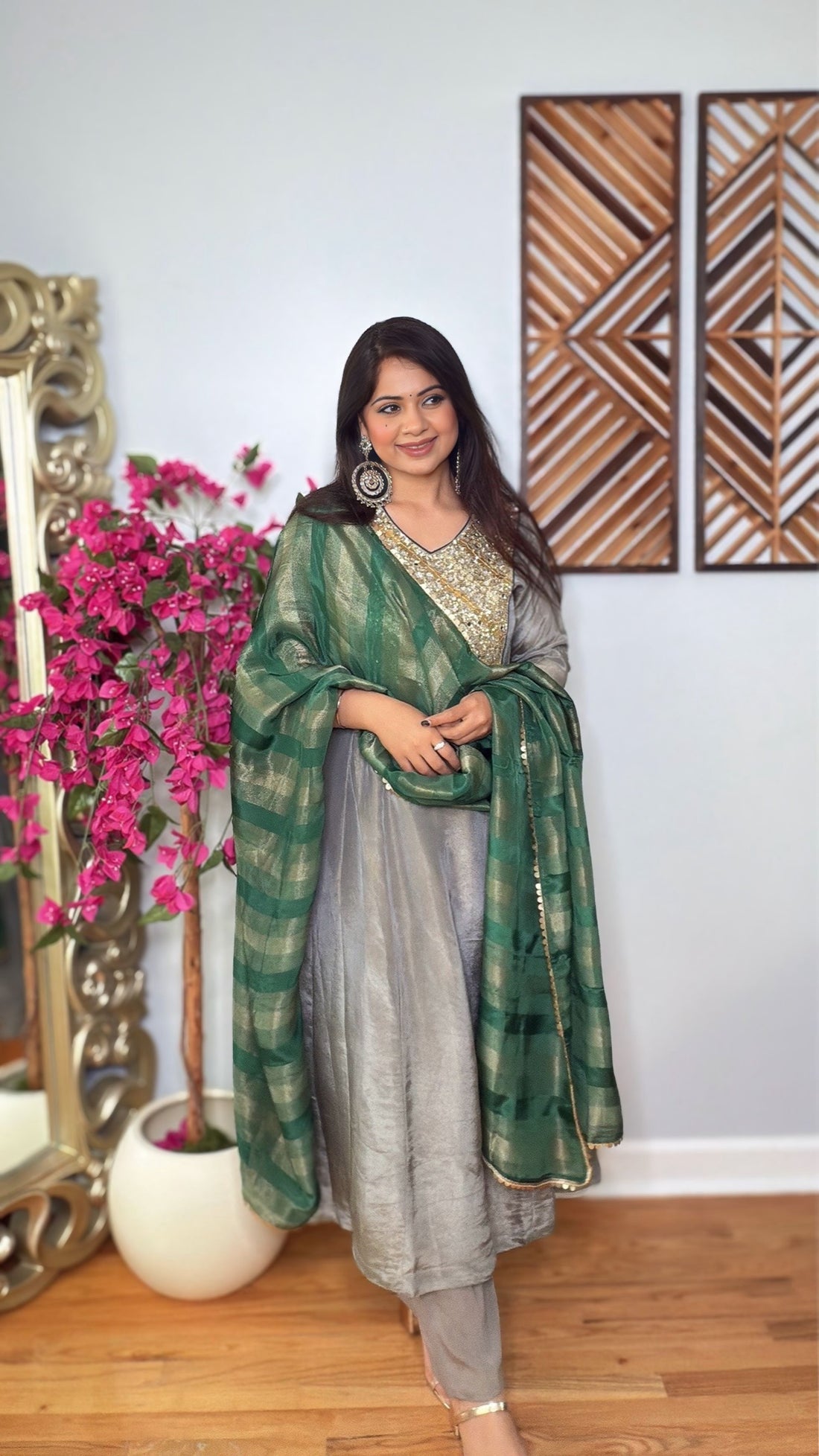 Zeya – Grey A-line Anarkali
