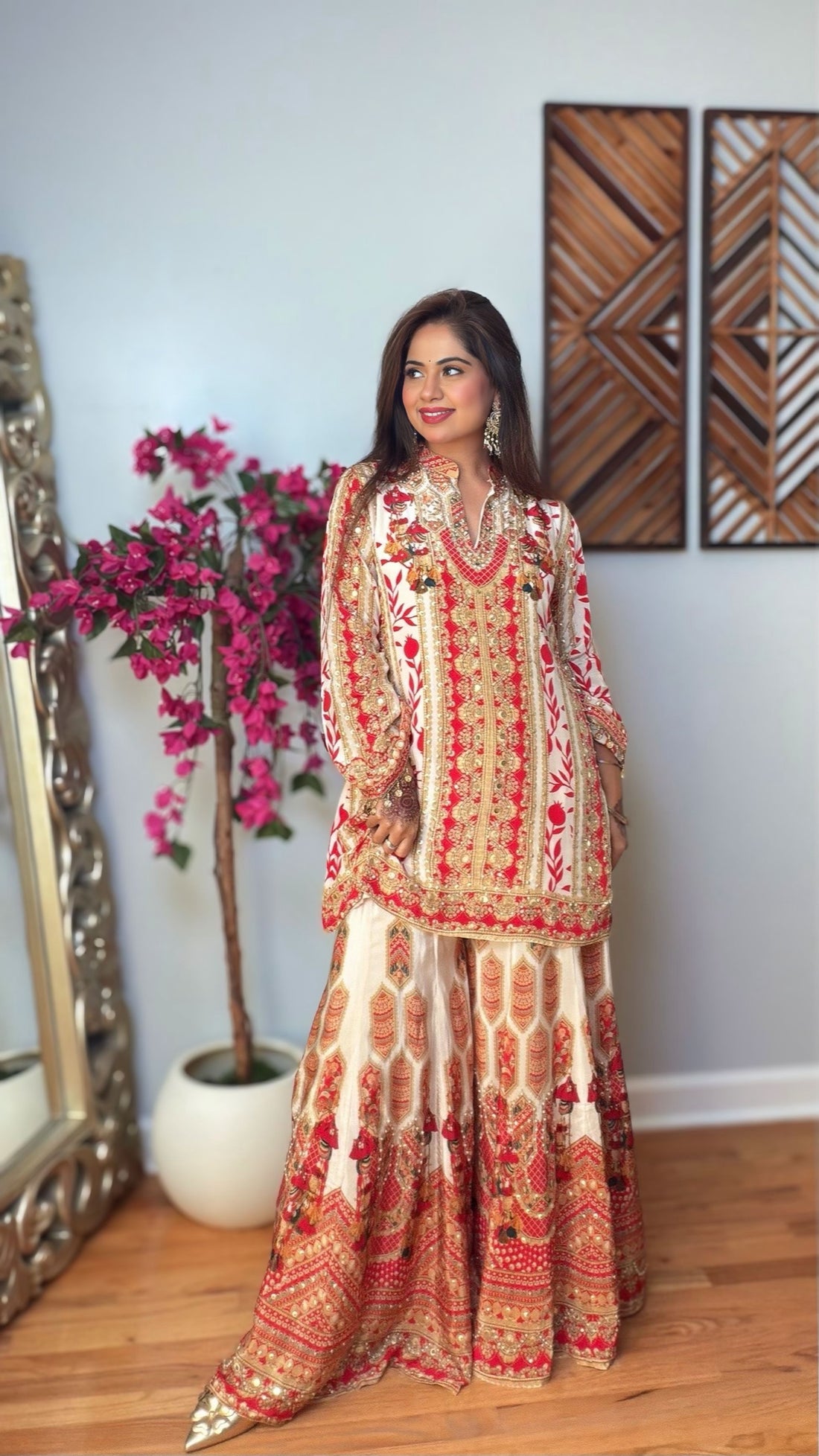 Tanushka Crepe Silk Gharara Suit