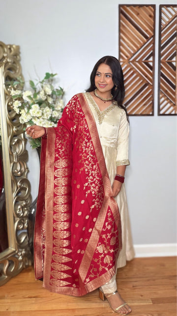 Rajvanshi Dola Silk Anarkali Suit