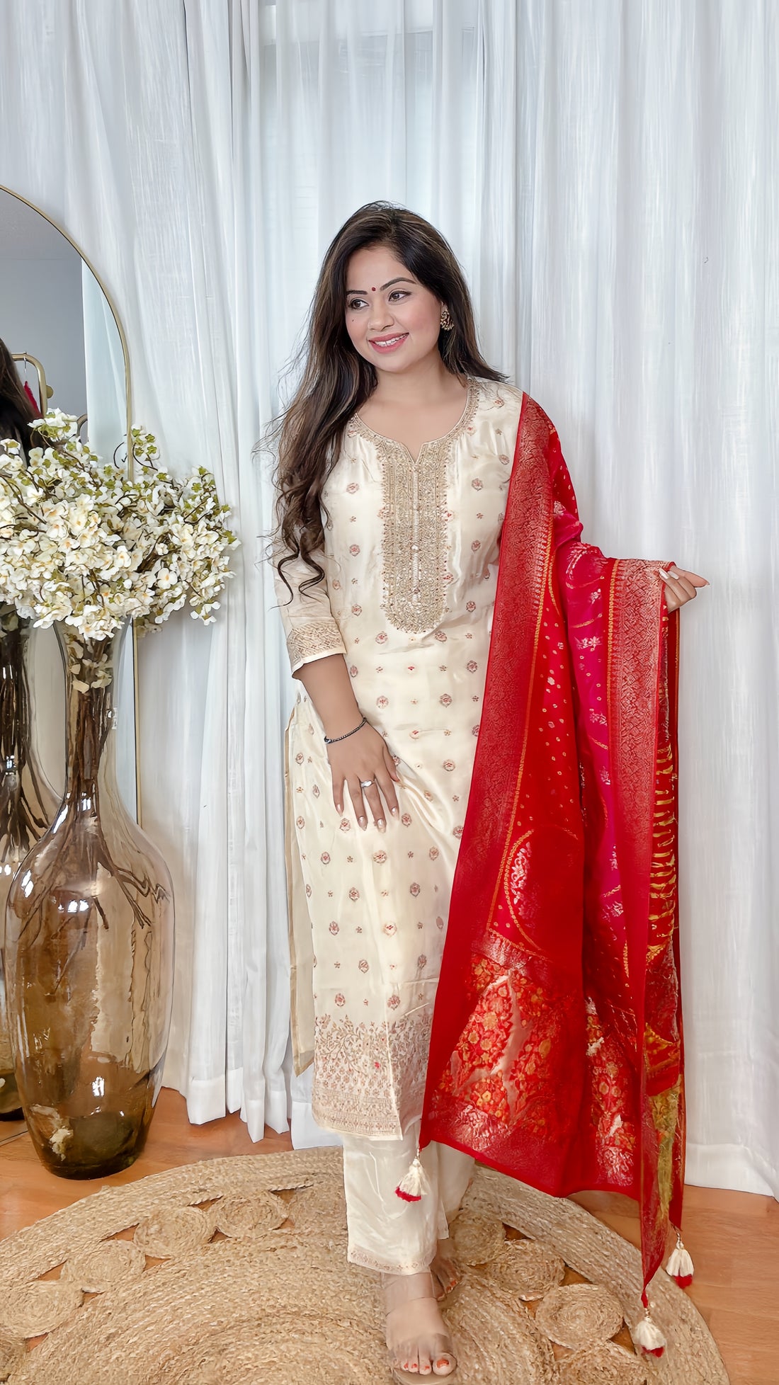 Ivory banarasi Suit