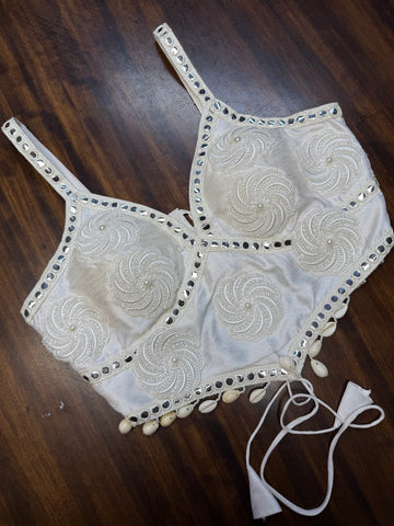 White Embellished Blouse
