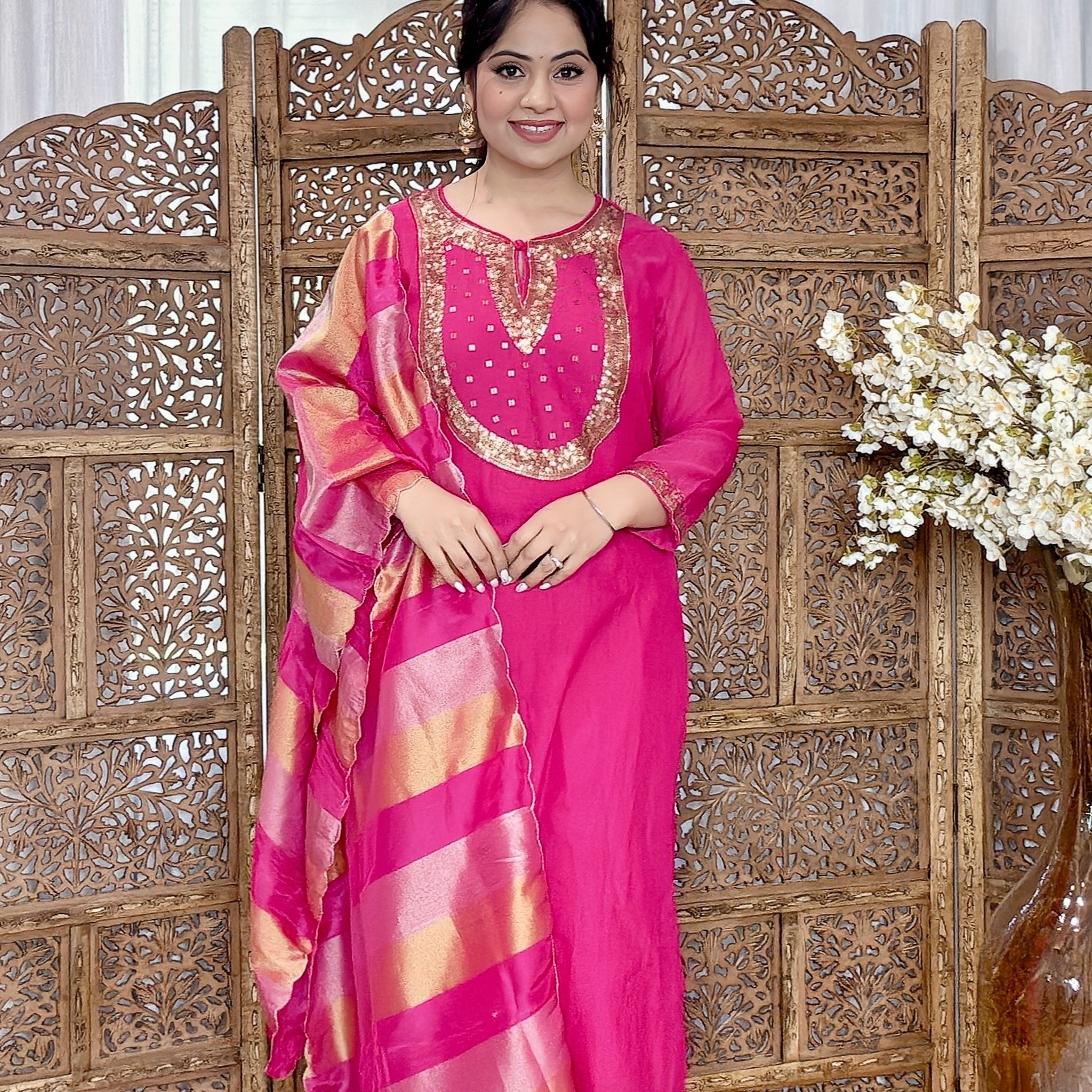 Amaira Mulmul Chanderi Suit