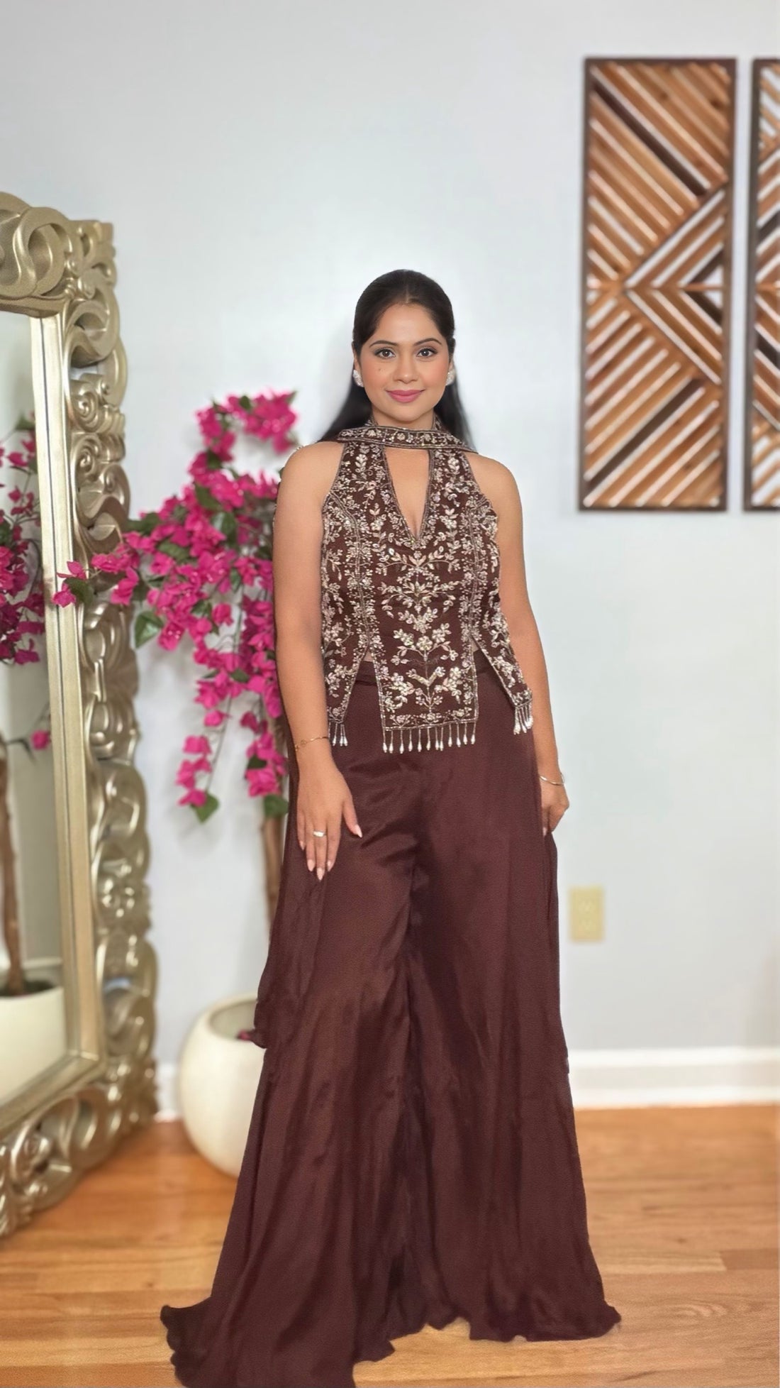 Sophie Chinon silk Indo-Western palazzo set