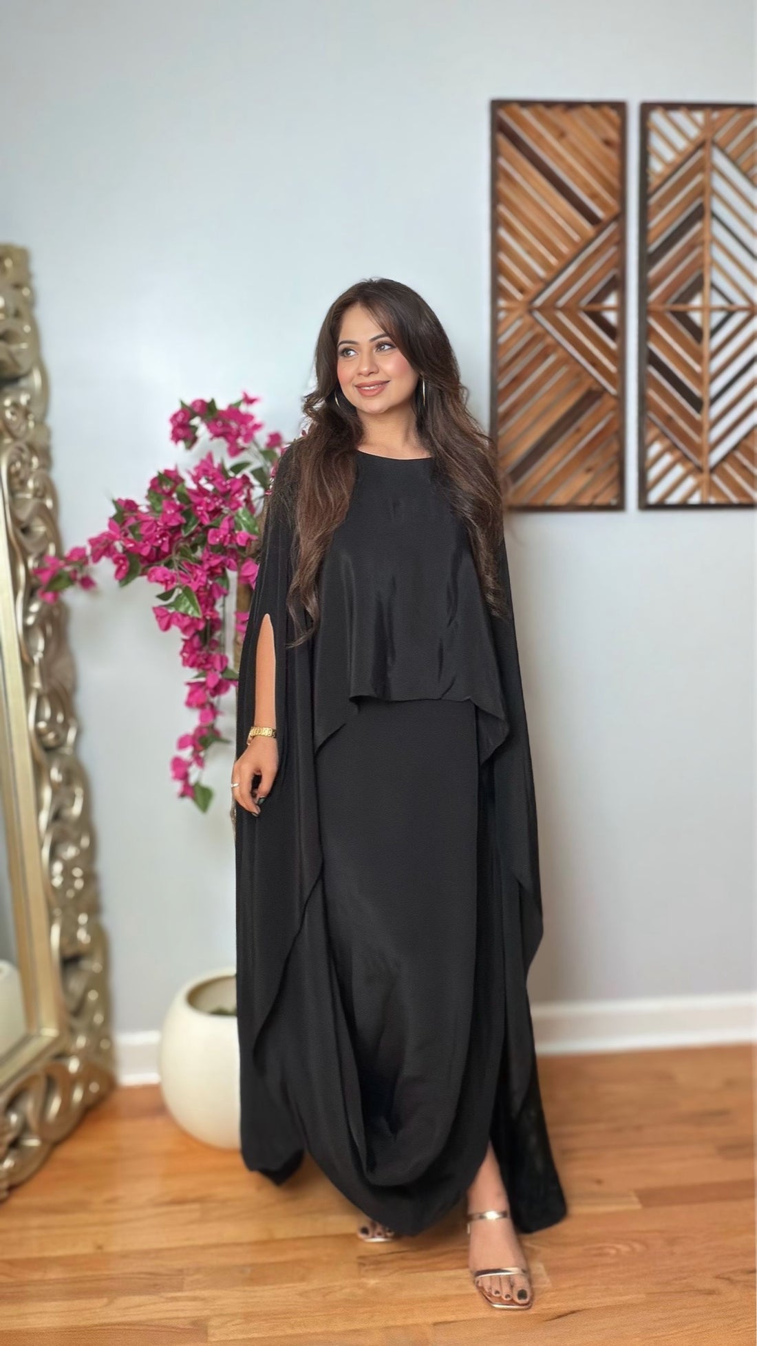 Aarini Layered Crepe Silk Dress