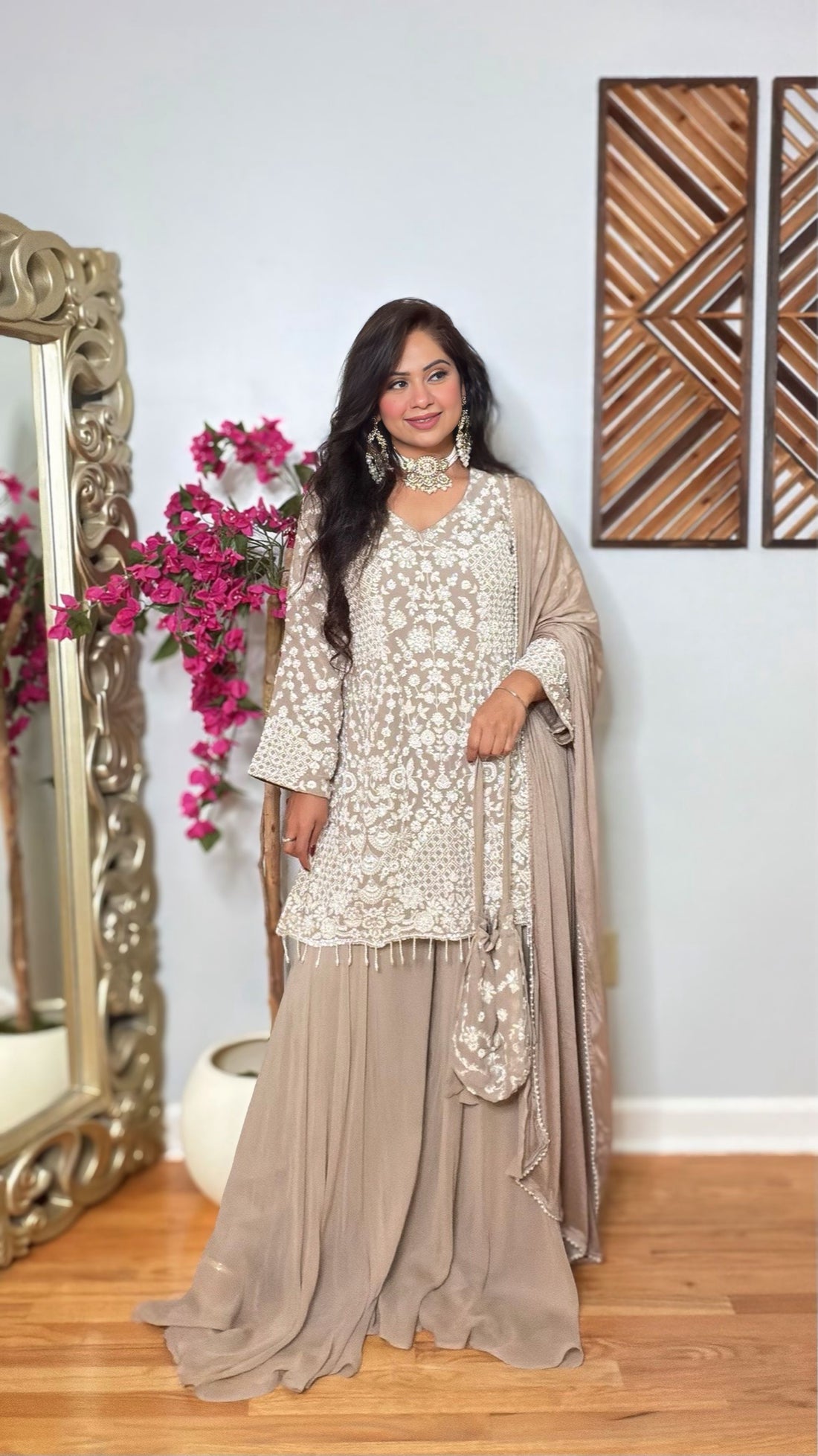 Avni Embroidered Palazzo Suit