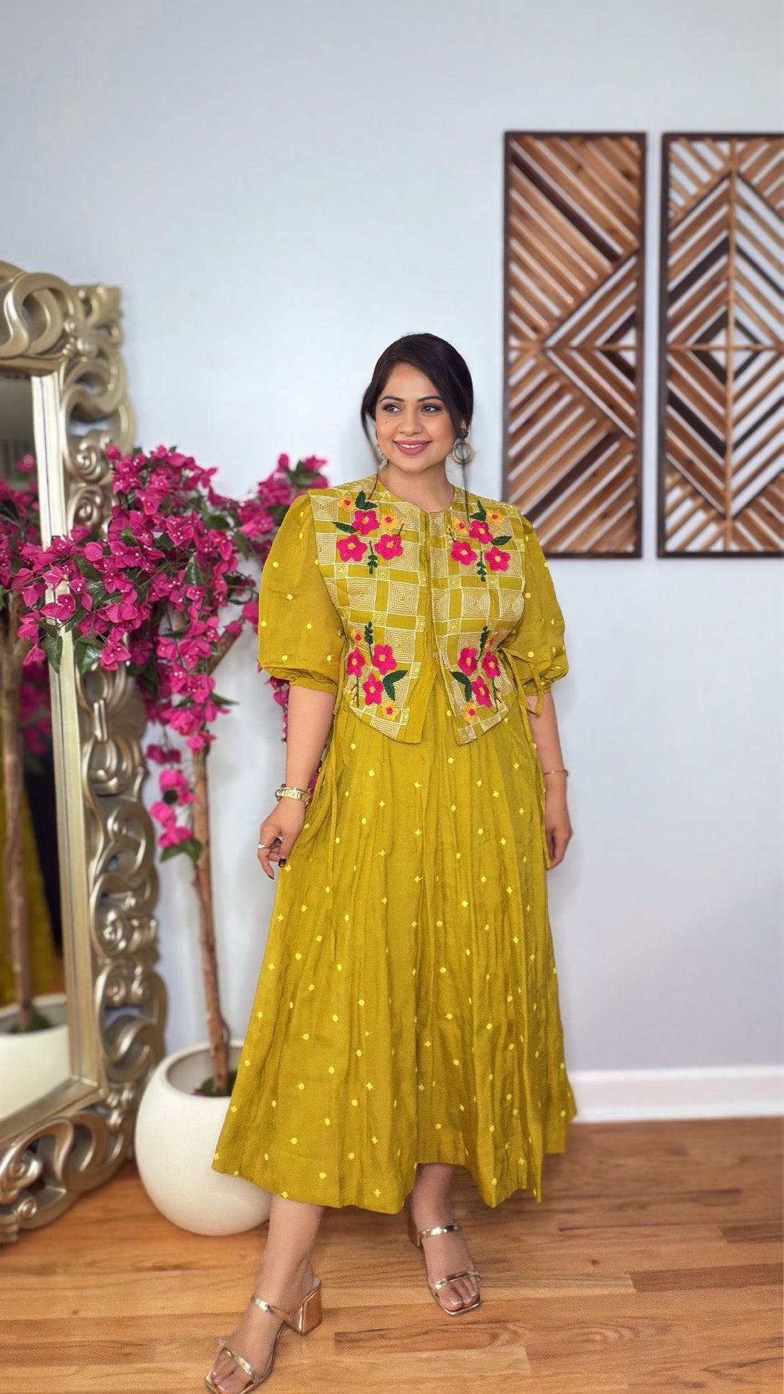 Zarelle Raw Silk A-Line Dress Set