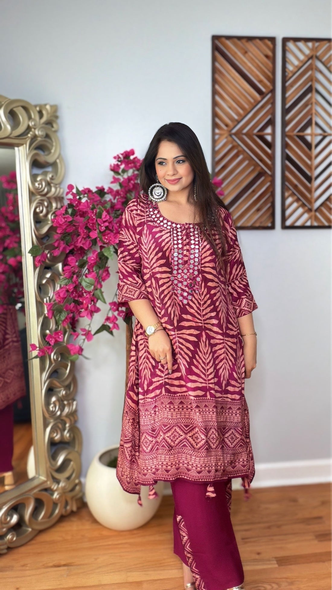 Virexa Mirror Crepe Kurta Pants