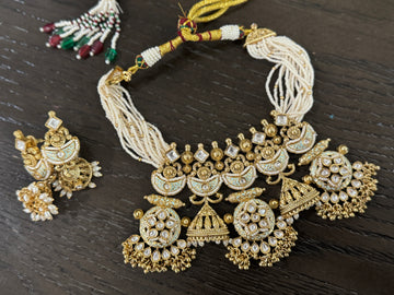 Divyani Kundan Pearl Heritage Necklace Set