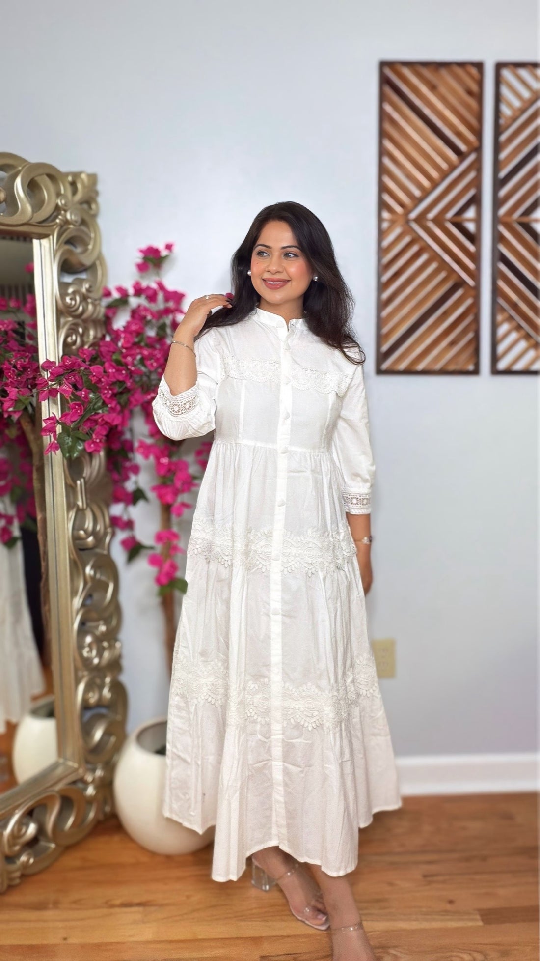 Elaria Lace Tiered Dress