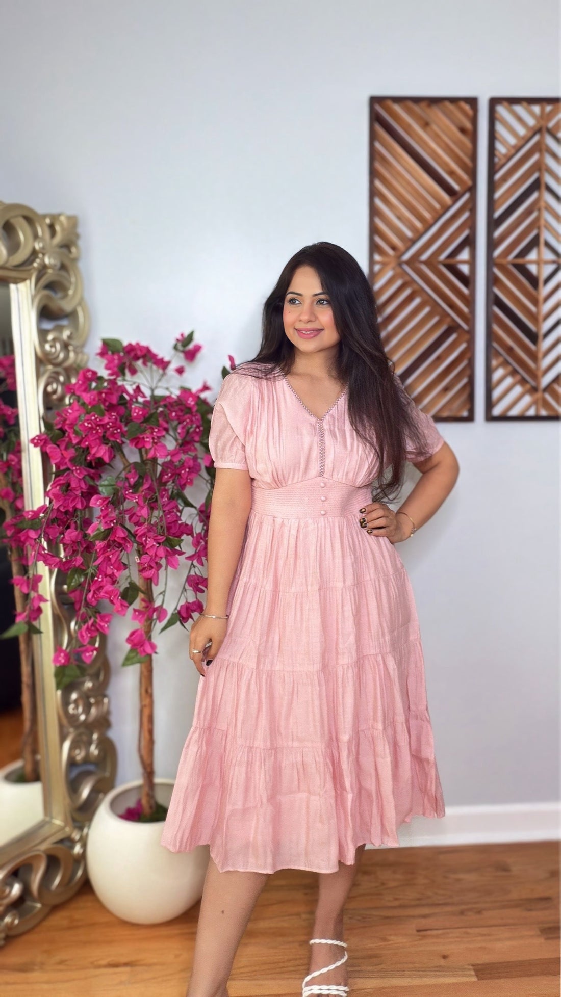 Celestia Tiered Midi Dress