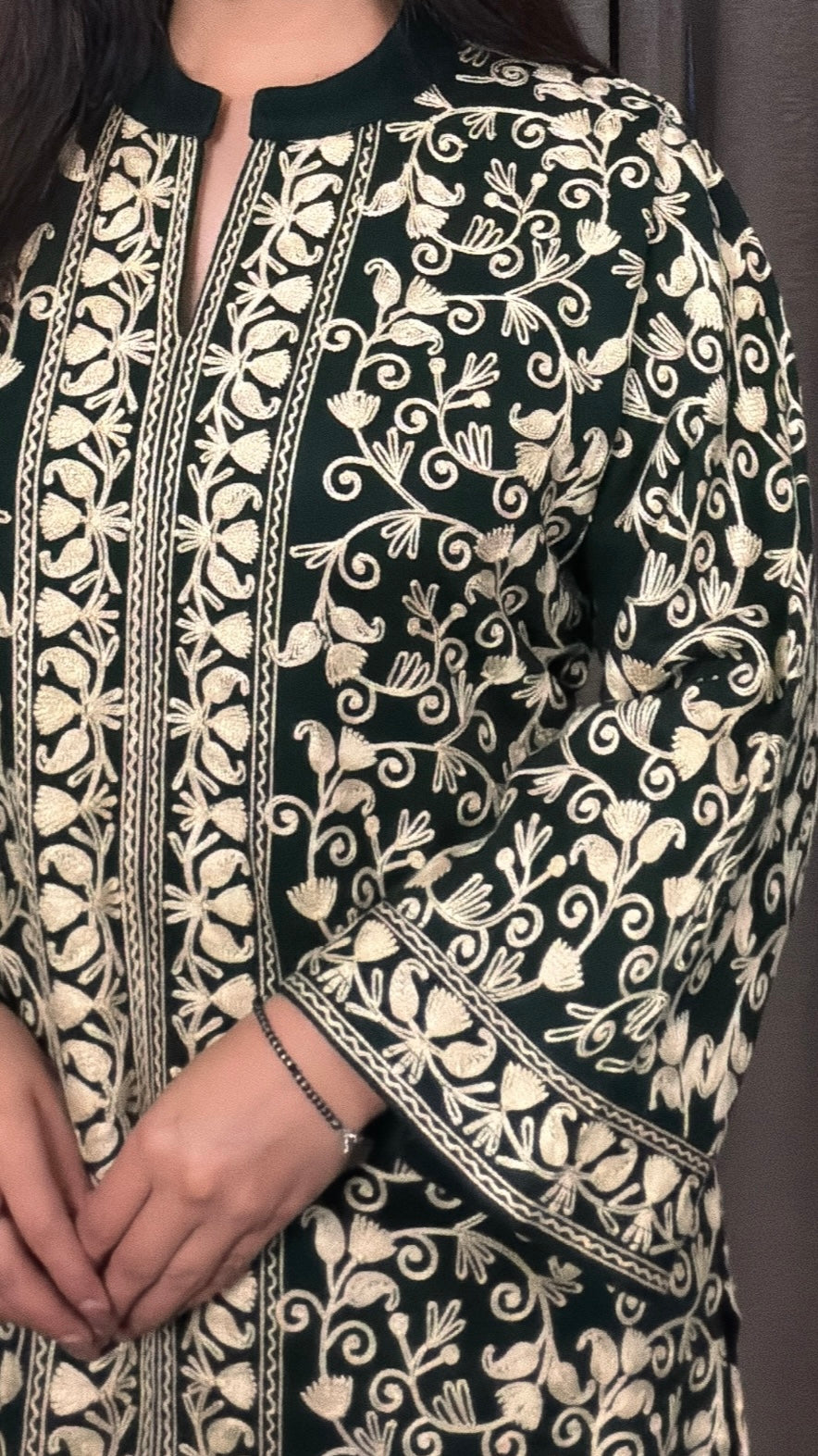 Rivya – Green Woolen cord set