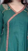 Elegant Cotton Angrakha Anarkali Suit Set in Sizes 38 to 46