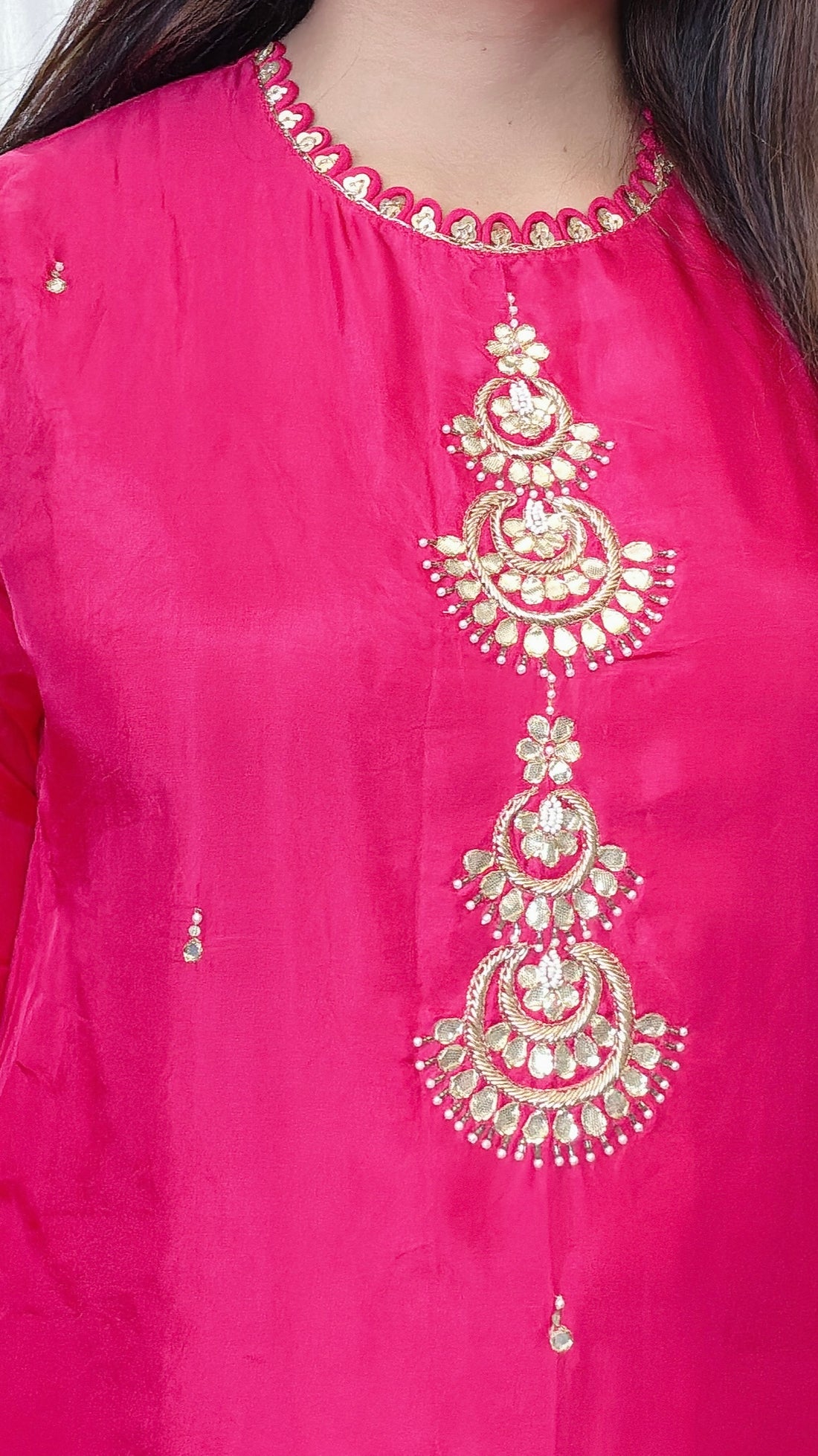 Fuchsia Whisper – Crepe Silk Suit