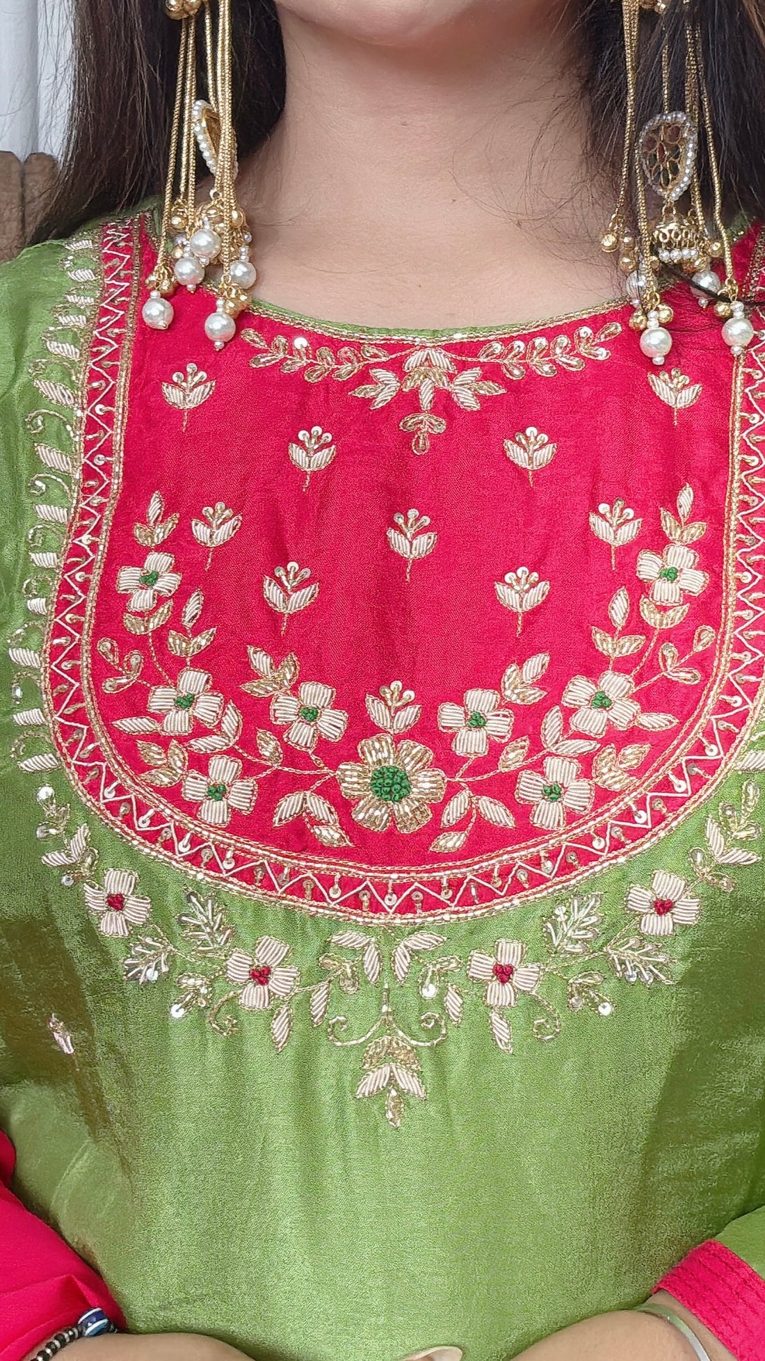 Meera Raga Raw Silk Straight Suit Set
