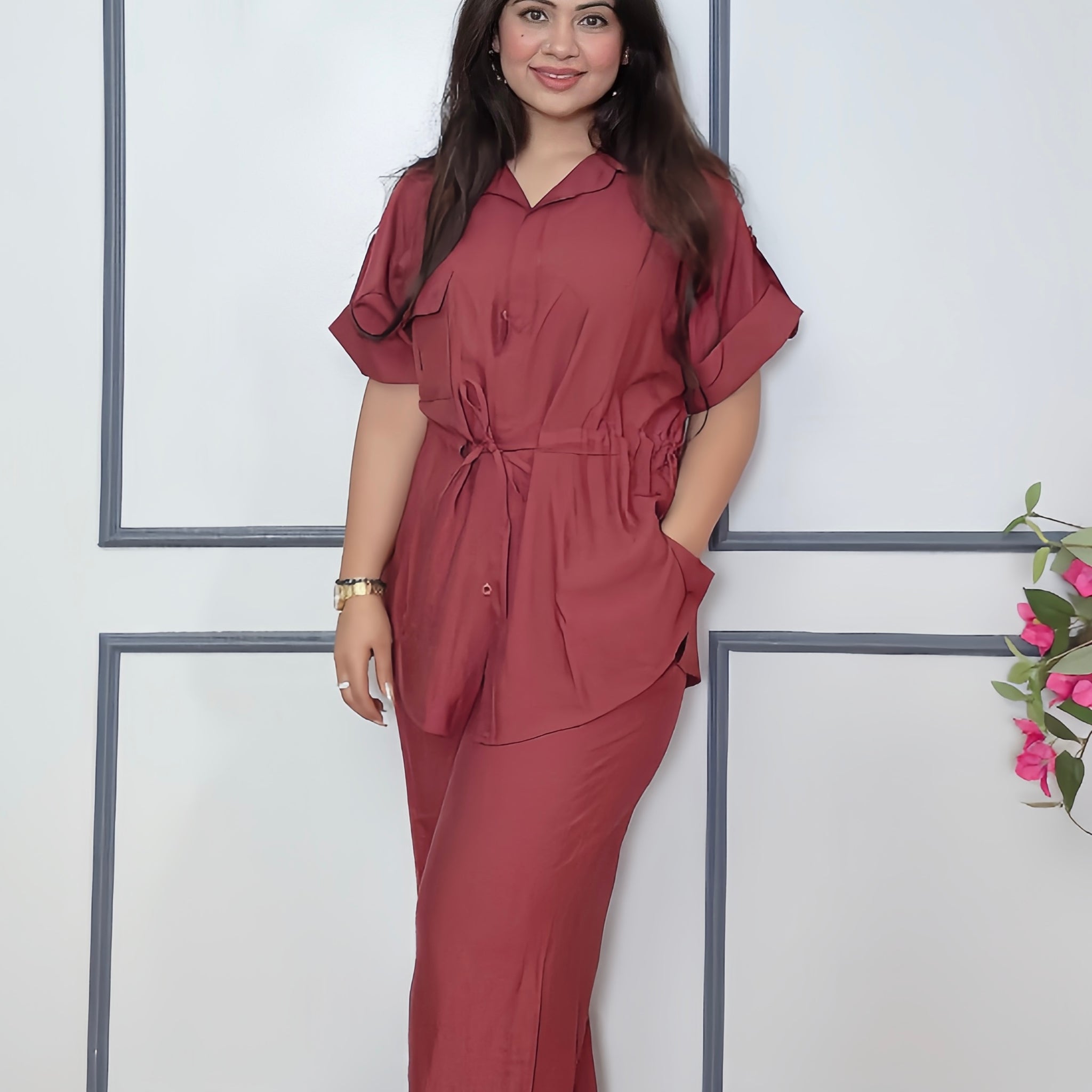 Imported Cotton Co-ord Set – Free Size