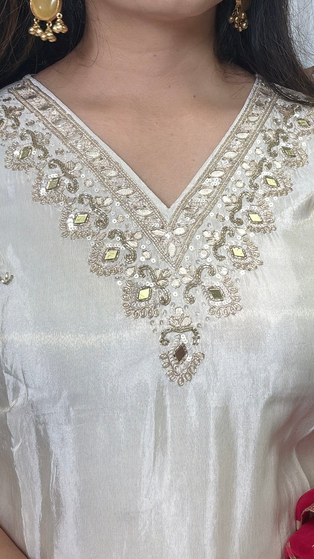 Ivory Roshni Kanjivaram Silk Ensemble