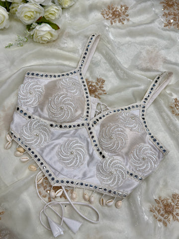 White Embellished Blouse