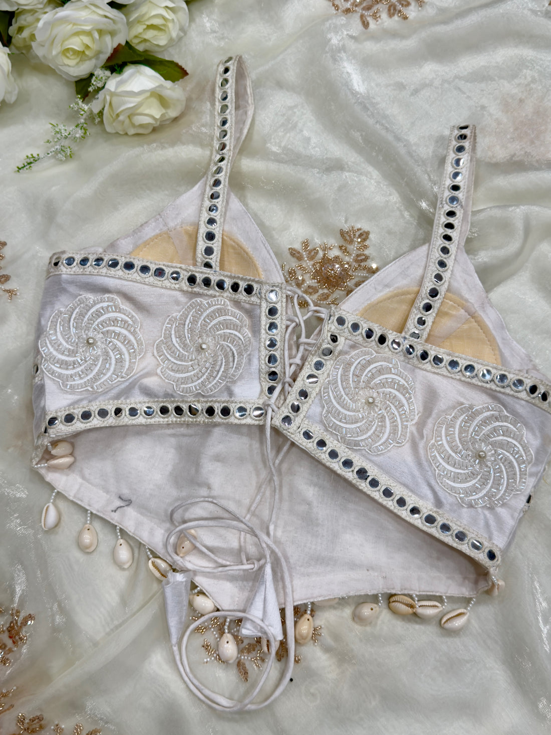 White Embellished Blouse